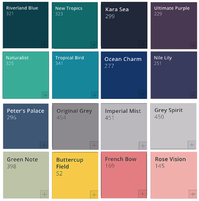 British Paints Exterior Colour Chart